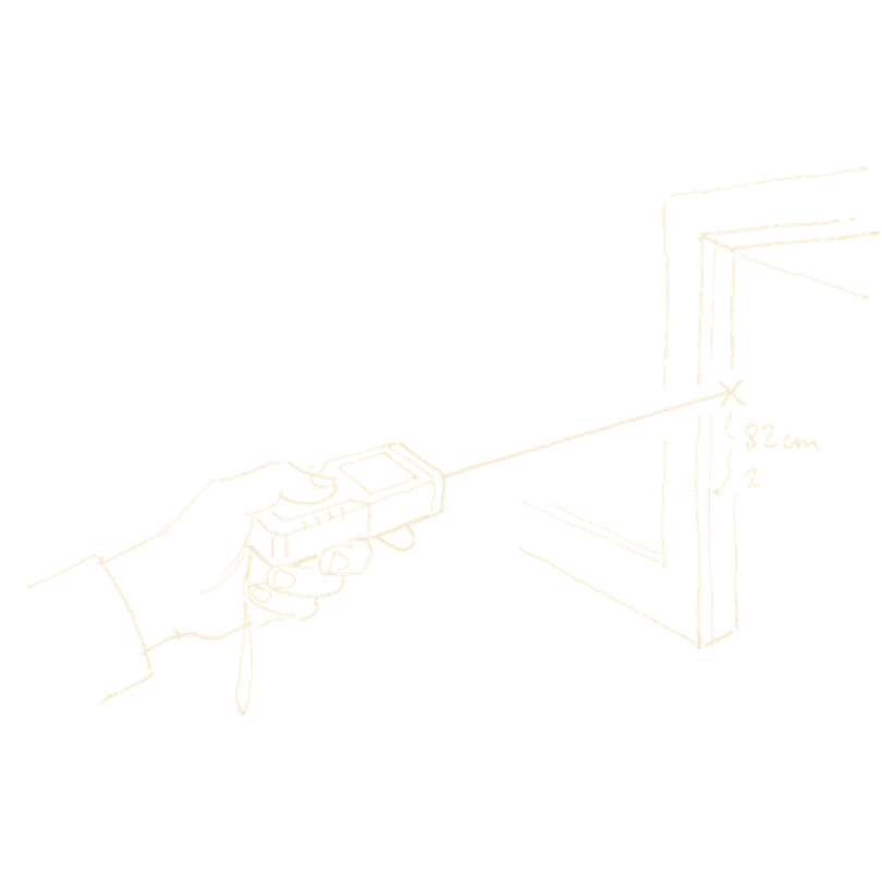 Laser measure capturing a doorway opening