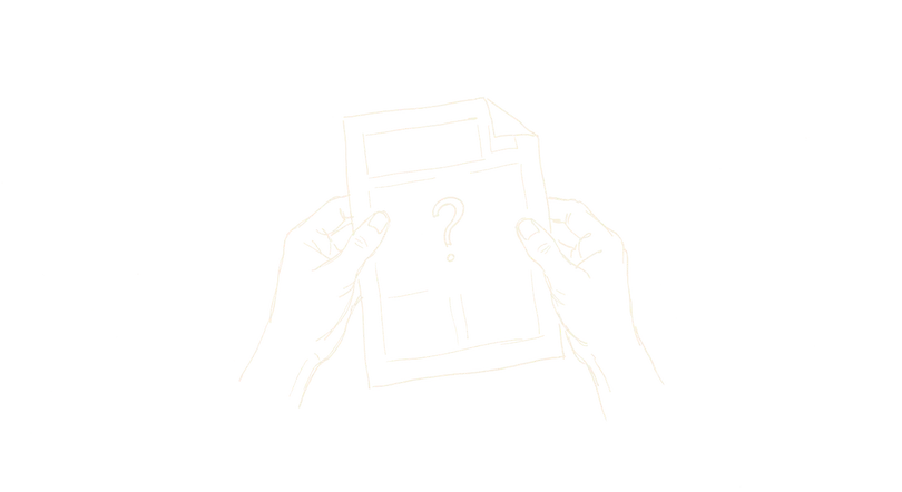 Hands holding a report page with a question mark, the debrief conversation